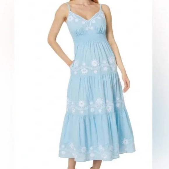 Lilly Pulitzer Aviry Embroidered Midi Dress - Picture 1 of 7